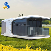 Maisons conteneurs modernes Luban, maisons préfabriquées modulaires sur roues, 20 pieds/40 pieds, installation rapide pour usage hôtelier, en acier