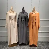 Women's Long Sleeve Open Abaya Set