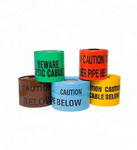 PE Traffic Barrier Tape of Good Quality Warning White LDPE 300m Supplier Marking Black and Yellow Factory Printed