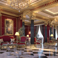 Panneaux muraux floraux or de luxe rococo les plus vendus pour la décoration de plafond d'appartement et de cuisine de salon
