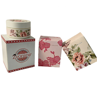Boîte à bougies personnalisée recyclable de qualité supérieure avec logo estampé or, en papier couché rigide, emballage artisanal