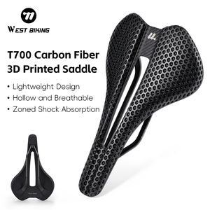 WEST BIKING Almofada de Assento de Bicicleta Impressa em 3D com Absorção de Choque Ultralight para Bicicleta de Estrada e Montanha em Fibra de Carbono - Product Image 1