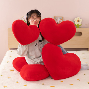 Coussin en peluche personnalisé en forme de cœur, rembourrage en coton PP, pour cadeau de Saint-Valentin, jouet en peluche, poupée en peluche - Product Image 2
