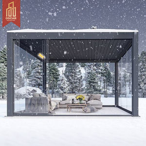 <span class=keywords><strong>Tonnelle</strong></span> de pergola en métal en porte-à-faux à <span class=keywords><strong>toit</strong></span> <span class=keywords><strong>coulissant</strong></span> Grand gazebo Pergola d'extérieur électrique manuelle en aluminium - Product Image 3