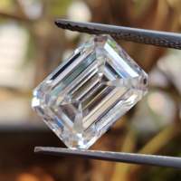 Venta al por Mayor en China de Piedras Preciosas Sueltas de Moissanita con Corte Esmeralda de Gran Tamaño de 0.50CT-20CT, Calidad DEFGH VVS, para Anillo