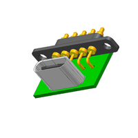 Connecteur Pogo mâle à angle droit personnalisé à 5 broches vers USB-C femelle avec accessoires de produits électroniques PCB écouteur de téléphone intelligent