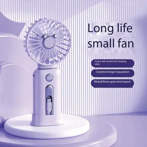 Good sell Portable Built-in Dual Cable 2 in 1 Power Bank 10000mAh with Detachable 3 Speed Adjustable Fan 22.5W Fast Cha