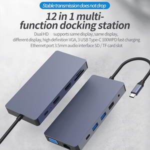 Hub USB Tipo C 11 en 1 con Logotipo Personalizado, <span class=keywords><strong>Adaptador</strong></span> USB 3.0, Hub USB para Laptop, Teléfono Móvil, Tableta y Computadora - Product Image 3