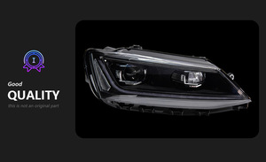 Fari anteriori a LED per VW Jetta Sagitar 2012-2018, proiettore con lente, 6000K, design Magotan B8, nuovi, coppia - Product Image 5