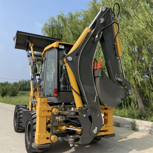 Бесплатная доставка мини-экскаватор-погрузчик 4x4 Компактный трактор с экскаватором-погрузчиком retroexquadora для продажи - Product Image 4