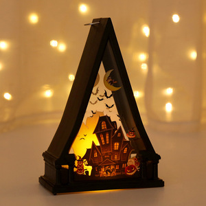 Lámpara de viento de Halloween 2025, vela LED parpadeante con Base de Calavera, soporte de calabaza, decoración de patio embrujado, funciona con pilas - Product Image 4
