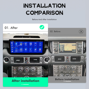 GPS de navigation Android 12 pour Land Range Rover Vogue V8 L322 2002-2012 Lecteur d'autoradio avec panneau AC de 10.4 pouces Unité principale - Product Image 2