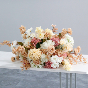 LFB2259-1 3D café fleur rangée arc automne naturel <span class=keywords><strong>pampa</strong></span> <span class=keywords><strong>Rose</strong></span> fleur boule pour mariage fête événement décor - Product Image 6