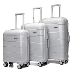 Personalizzato 20 "24" 28 pollici set di valigie in PP Trolley valigia bagagli borse da viaggio con 4 ruote per viaggi a lunga distanza