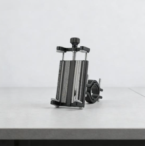 Nouveau support de téléphone pour vélo en alliage d'aluminium à quatre griffes pour véhicules électriques, vélos de montagne et de route - Montage sur guidon Noir/Argent/Rouge - Product Image 2