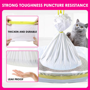 Kantong Pasir Kucing Plastik Desain Baru, Custom, Heavy Duty, Tahan Lama, Berlubang, Dengan Tali Serut dan Strip - Product Image 3