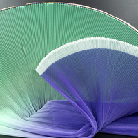 Tissu en organza plissé dégradé, tissu en tulle froissé, tissu imprimé dégradé pour la décoration de mariage, de fête et d'événements