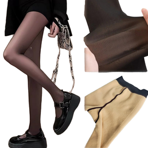 Leggings de Forro Polar Grueso para Mujer, Cintura Media, Transpirables, con Logo, Color Sólido, Cálidos, Resistentes a Desgarros, Venta al Por Mayor - Product Image 1