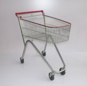 Carrello a mano in metallo per supermercato a gamba alta con fondo alto - Product Image 2