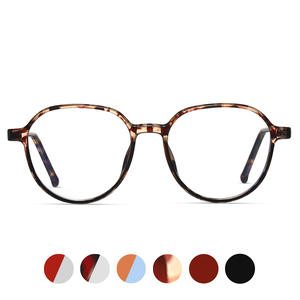 Lunettes anti-lumière bleue Tr90, monture géométrique pleine en acétate, branches à ressort, unisexe, avec verres neutres - Product Image 2