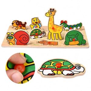 Rompecabezas Educativos de Madera Unisex de 30 cm, Rompecabezas de Madera Montessori, Animales de Dibujos Animados, Vehículos, Accesorio de Agarre Manual para Bebés y Niños - Product Image 2