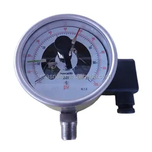 Medidor de pressão de contato elétrico de aço inoxidável, 100mm