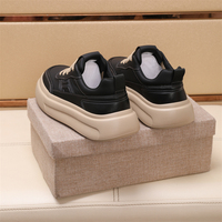 Chaussures décontractées polyvalentes à semelle épaisse, chaussures décontractées en cuir tendance pour l'extérieur, vente directe d'usine OEM et vente en gros