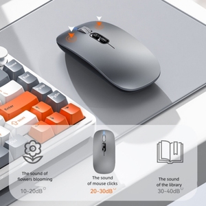 Nuevo ratón inalámbrico BT de tres modos con pantalla de alimentación Conexión USB tipo C Un botón para volver al ratón silencioso de escritorio - Product Image 6