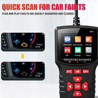 Escáner de Fallas OBD2 Universal para Automóviles S611, Prueba de Batería del Motor, Eliminación de Códigos, Datos en Tiempo Real, Herramienta de Inspección OBD Profesional, 1 Año