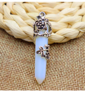 Kalung Kristal Kuarsa Mawar Alami Bestone, Liontin Batu Permata, Pendulum Ramalan, Perhiasan Kalung Wanita - Product Image 5