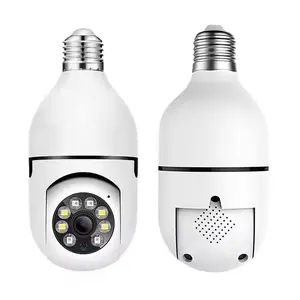 Bulb Wireless Security Camera 360 Degree Panoramic Connector with WiFi,Human Motion Detection Alarm,Remote Viewing