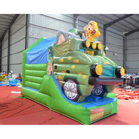 Château gonflable animalier avec toboggan pour tout-petits, idéal pour les fêtes - Vente en gros