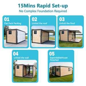 Casa Contenedor Prefabricada <span class=keywords><strong>de</strong></span> Acero <span class=keywords><strong>de</strong></span> Lujo Moderna <span class=keywords><strong>de</strong></span> 20/30/40 Pies, Expandible, con <span class=keywords><strong>Baño</strong></span> y Cocina, para Uso en Villas - Product Image 5
