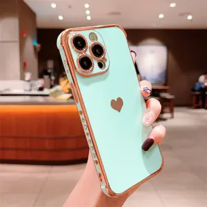 Designer Luxury Plating Phone Case Electroplate Soft Tpu Telephone Smartphone Cover For Apple Iphone 11 12 13 14 15 Pro Max 7 8