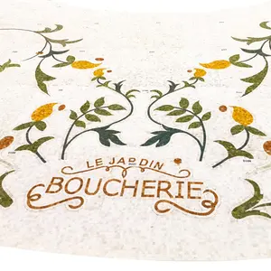 Boucherie sang trọng khu dân cư khách sạn trang trí tùy chỉnh gạch đá cẩm thạch tự nhiên khảm đá cẩm thạch mô hình huy chương đá cẩm thạch