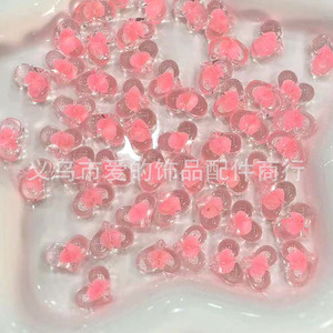 Perles en acrylique en forme de cœur, transparentes et colorées, pour la fabrication de bracelets, fournitures de fabrication de bijoux artisanaux, origine Yiwu, été 2023 - Product Image 3