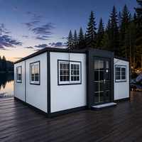 Maison conteneur pliable et extensible à haute efficacité énergétique, maison préfabriquée moderne, mini-maison modulaire, maison mobile, construction modulaire