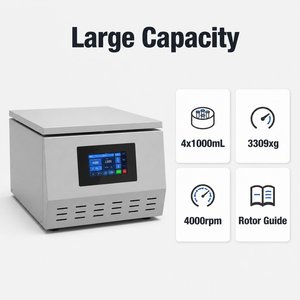Centrífuga Profesional para PRP con Rotor Desplegable de 4000 rpm, 4x1000 ml, Pantalla Táctil y Bajo Nivel de Ruido para Hospitales Veterinarios - Product Image 2