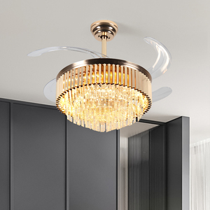 Hiện Đại Đèn Chùm Pha Lê nhà hàng phòng ngủ LED ánh sáng tần số thông minh chuyển đổi Đèn quạt trần - Product Image 5