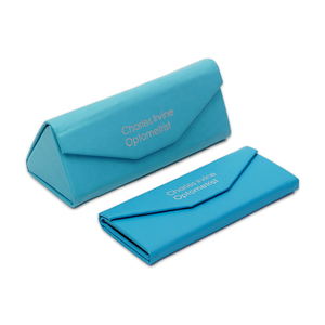 Customizable Logo PU Leather Folding <strong>Eyeglasses</strong> Case with Sunglasses Package Optical Foldable <strong>Holder</strong> - Product Image 4