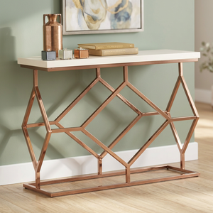 Luxury Modern Handmade Eco-Friendly <b>Console</b> <b>Table</b> Marble Top Stainless Steel Extendable Hotel Villa Customized Color Farmhouse - Product Image 3