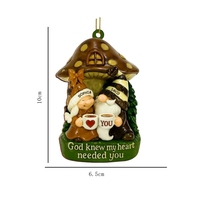 Decorazione Natalizia Personalizzata di Alta Qualità a Prezzo di Fabbrica, Coppia di Gnomi con Nome Personalizzato, Ornamento da Appendere all'Albero