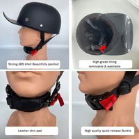 Casco Retro Gangster DS Personality Duck Tongue ABS tipo gorra de béisbol, tipo Halley, para patinete eléctrico, abierto, de media cara, con visera, para conducción