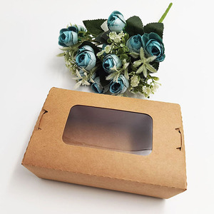 Kingwin Tùy Chỉnh Dùng Một Lần Cấp Thực Phẩm Kraft Giấy Bao Bì Hộp Dùng Một Lần Sinh Thái Thân Thiện Với Hộp Giấy Với Cửa Sổ - Product Image 2