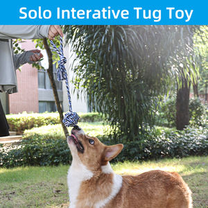 Mainan tarik anjing kuat untuk anjing besar pohon Tugger mainan anjing peralatan bermain luar ruangan <span class=keywords><strong>Tug</strong></span> <span class=keywords><strong>a</strong></span> War tali Bungee untuk hewan peliharaan - Product Image 5