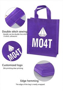 Bolsas de Compras Promocionales Personalizadas con Logotipo Impreso, Económicas, Ligeras, Reutilizables, de Tela No Tejida - Product Image 3