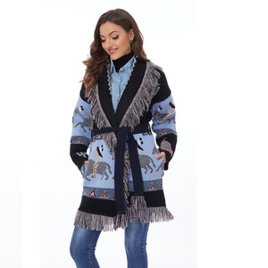 Cappotti Cardigan in lana Vintage 2025 personalizzato taglie forti <span class=keywords><strong>Casual</strong></span> <span class=keywords><strong>Casual</strong></span> con scollo a V stile <span class=keywords><strong>invernale</strong></span> ricamato in maglia - Product Image 4