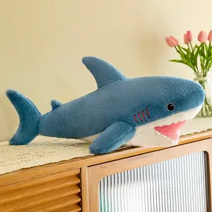 AIFEI TOY नए सीमा पार शार्क समुद्री पशु गुड़िया कार्टून प्यारा शार्क आलीशान खिलौने बड़े आकार के बिस्तर तकिए का थोक