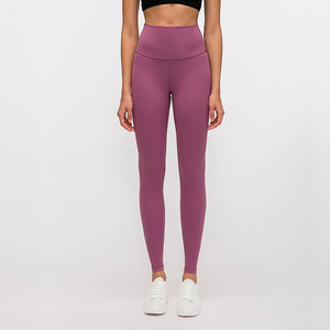 Leggings de yoga et de sport pour <span class=keywords><strong>femme</strong></span>, taille haute, effet galbant, élastiques, coupe ajustée, 24 couleurs - Product Image 3