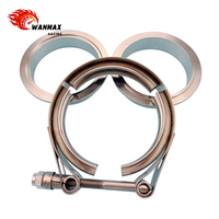 Collier de serrage rapide V-Band 1,75'' en acier inoxydable, raccord mâle-femelle pour tuyau turbo